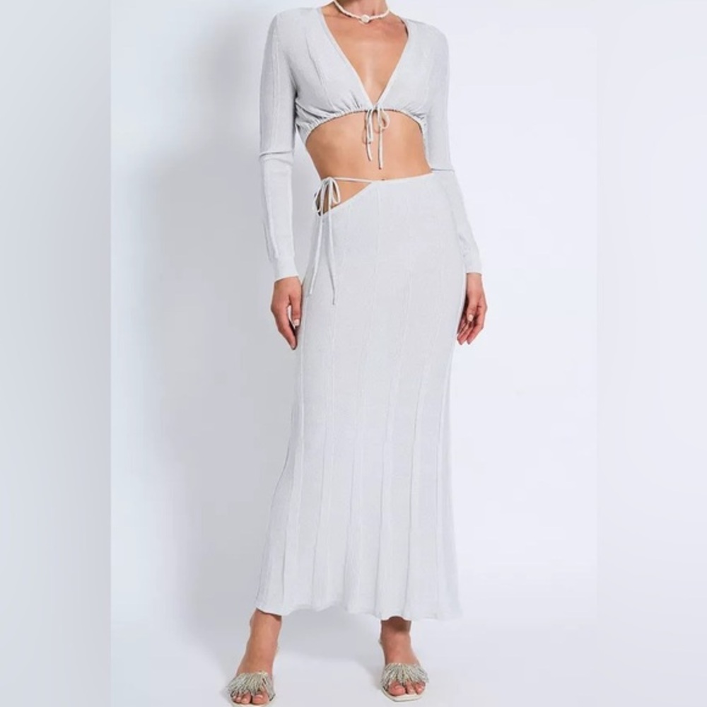 Devon Windsor Viola Skirt Metallic Silver